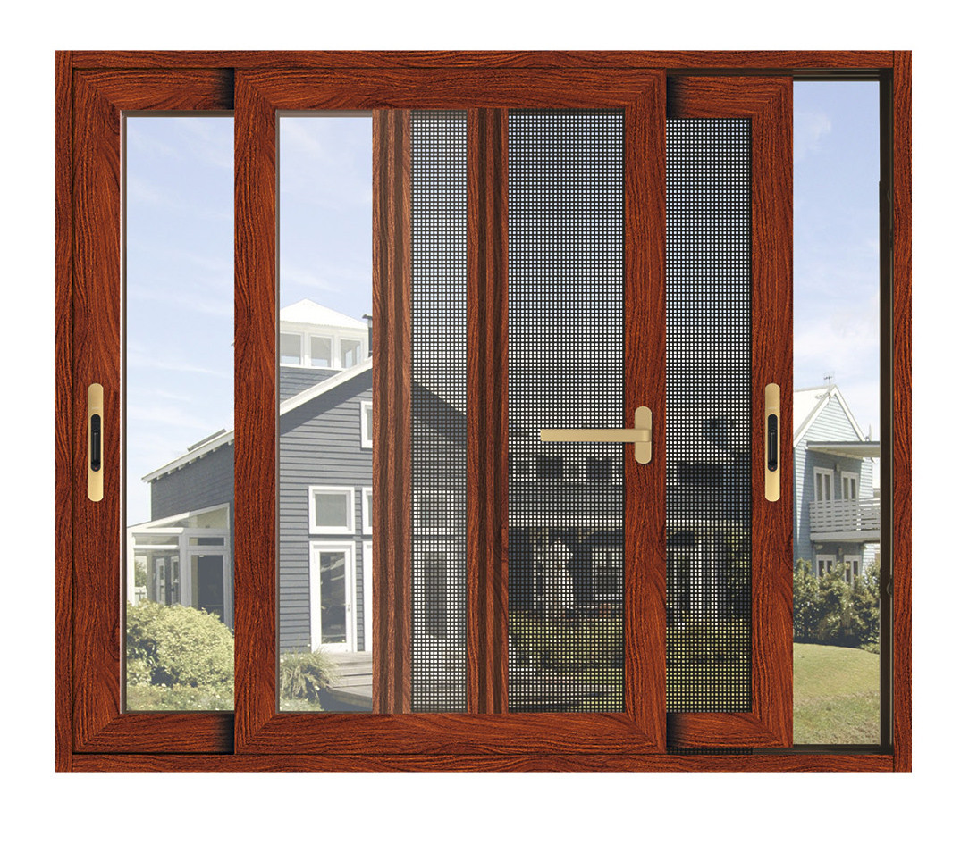 铝合金厂家直销轻重型80推拉窗断桥铝中空隔音玻璃三轨纱网封阳台