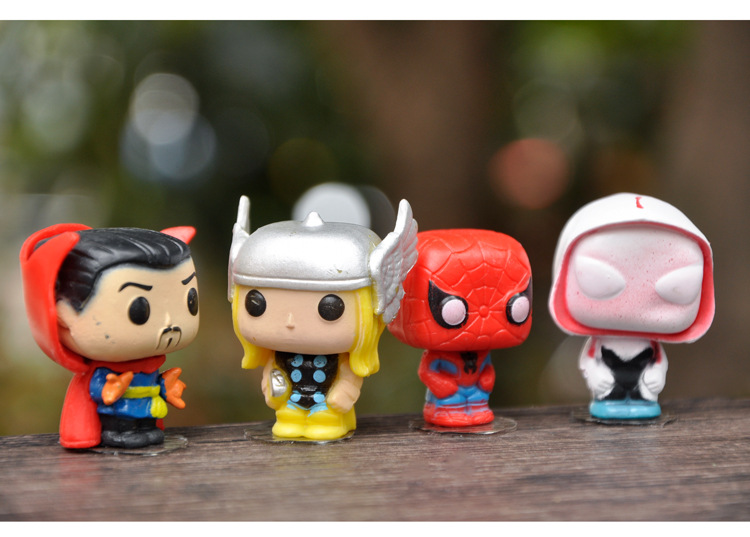 复仇者联盟超级英雄系列钢铁侠蜘蛛侠可爱q版24款小公仔摆件批发