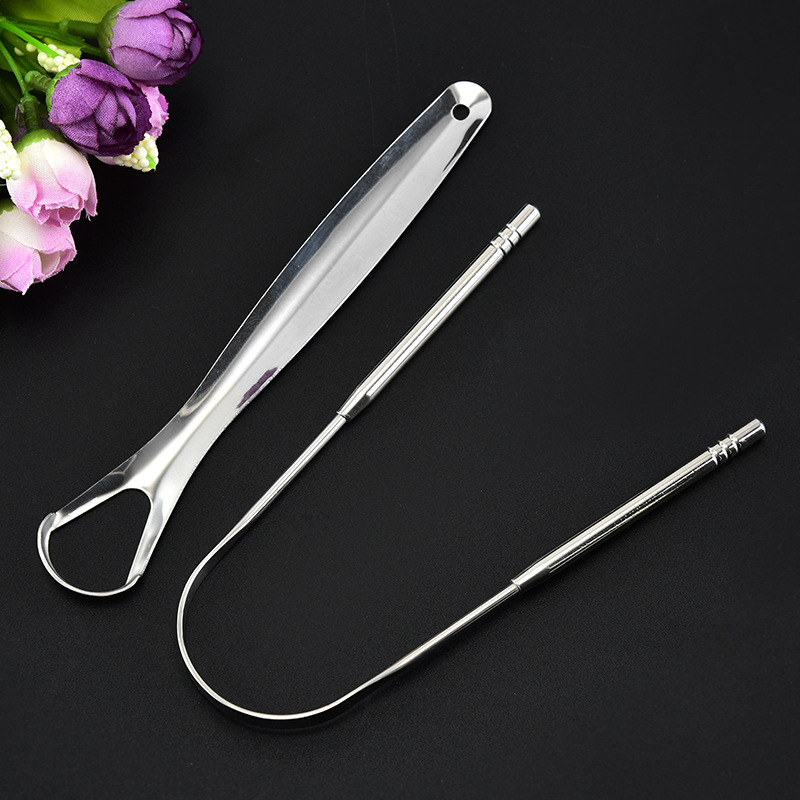 不锈钢刮舌器双面u型舌苔清洁器刮舌头板舌苔刷清洁舌苔