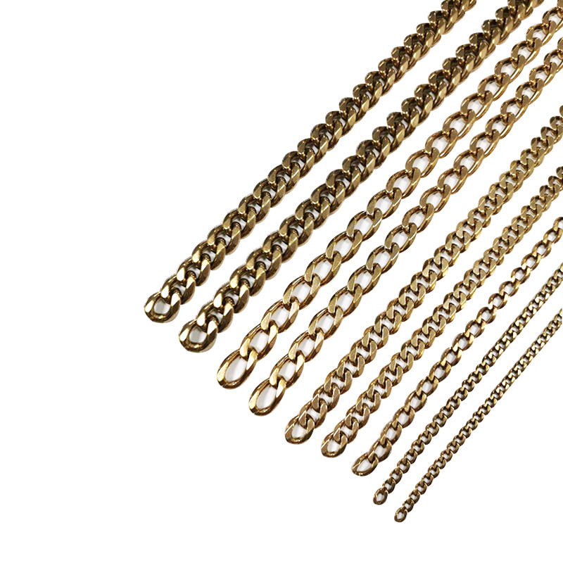 东莞五金厂家大量供应环保铜链条 包包链条 服装服饰链条 可定制