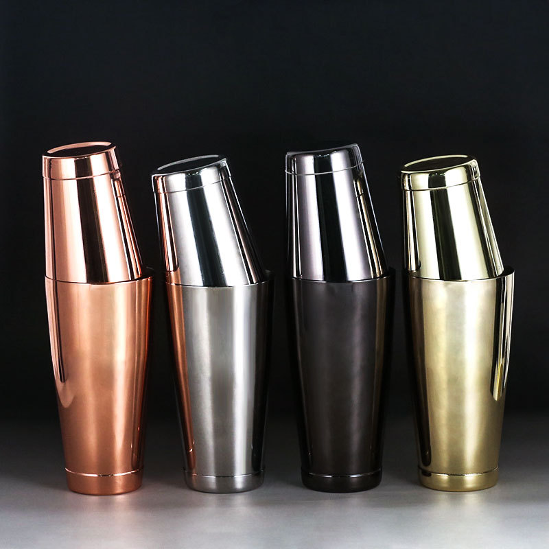 不锈钢波士顿摇酒壶酒器调酒雪克酒吧器子杯壶用具奶昔杯摇壶