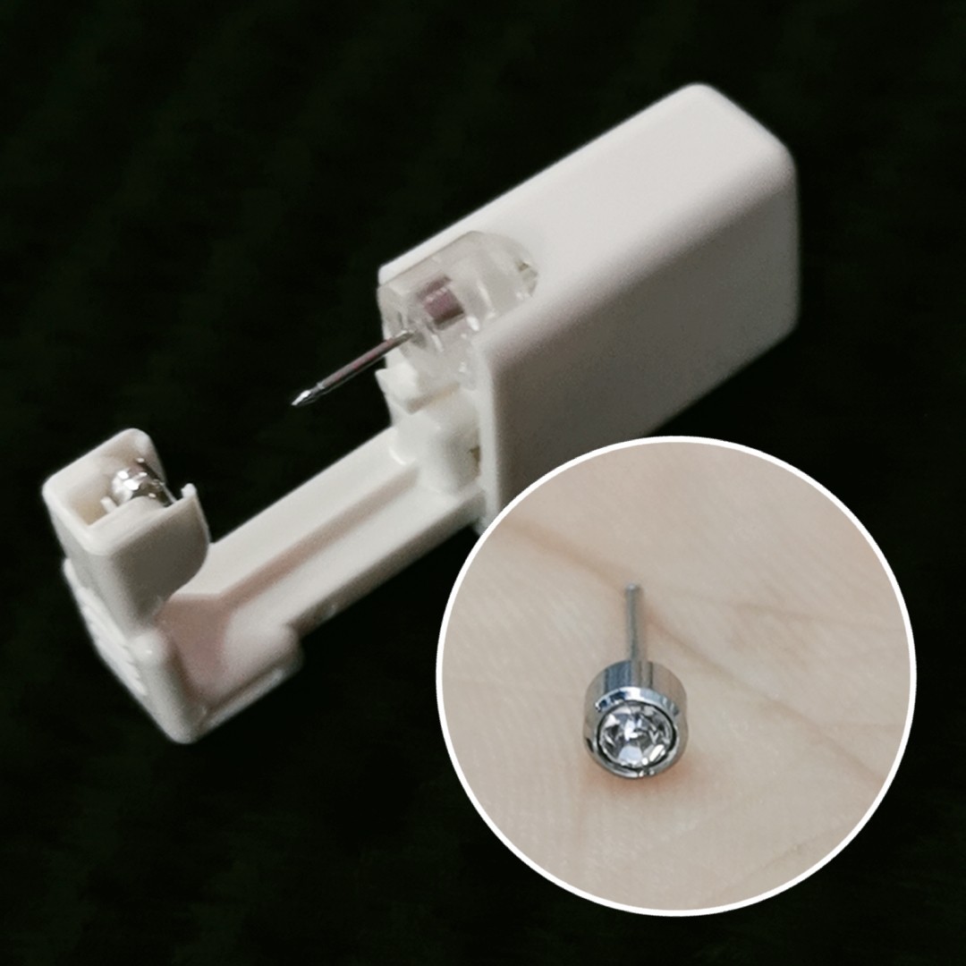 弗司美特白色水钻一次性无菌穿耳器无痛打耳洞枪工具耳钉枪批发