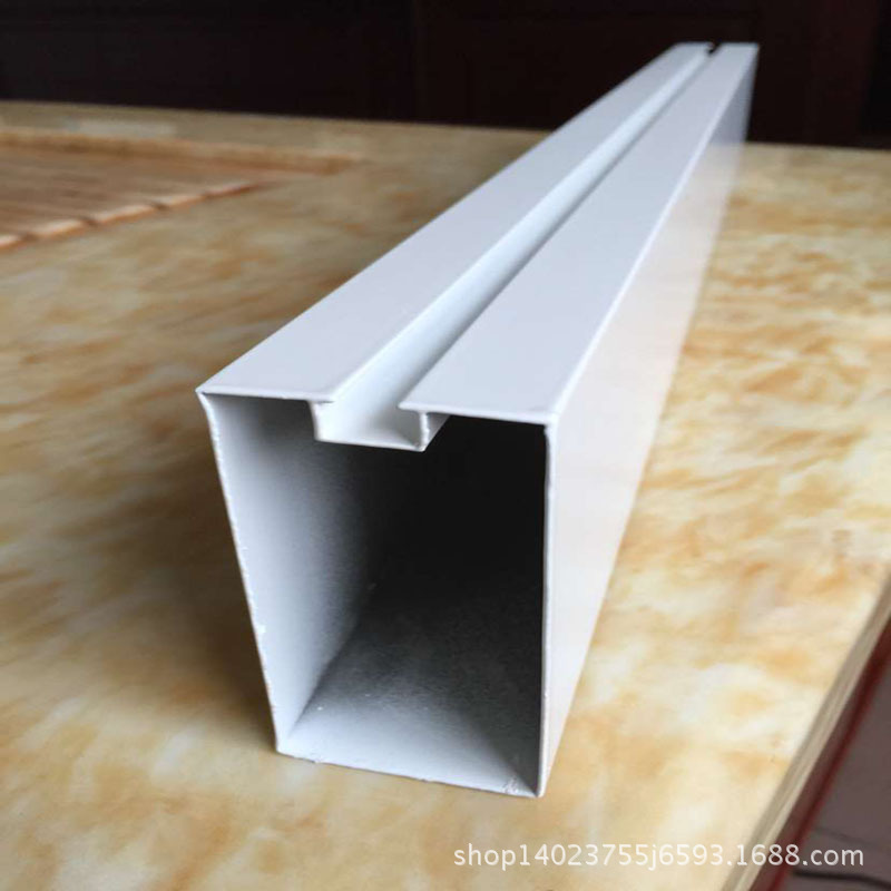 凹槽铝方通 定制铝合金凹槽型材铝天花吊顶材料 35*100铝合金管