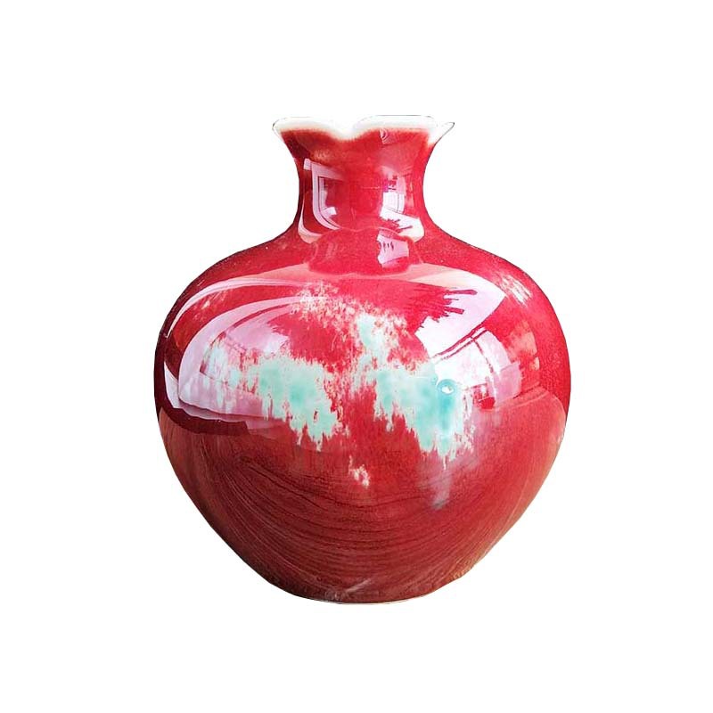 景德镇陶瓷仿古康熙 美人醉豇豆红 颜色釉花瓶