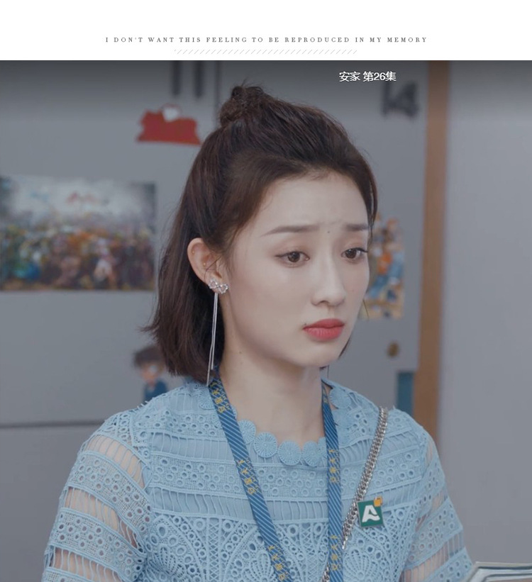 gaoxuan安家朱闪闪孙佳雨同款耳环925银针蝴蝶结长款流苏锆石耳饰