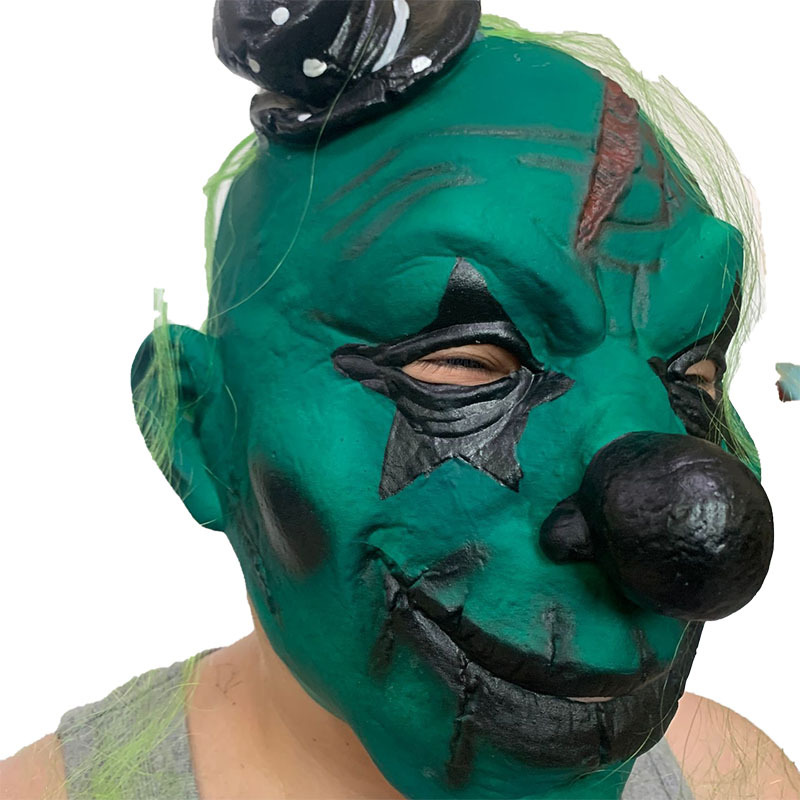 万圣节搞怪小丑面具黑白恶搞恐怖整人假面舞会演出表演装扮道具