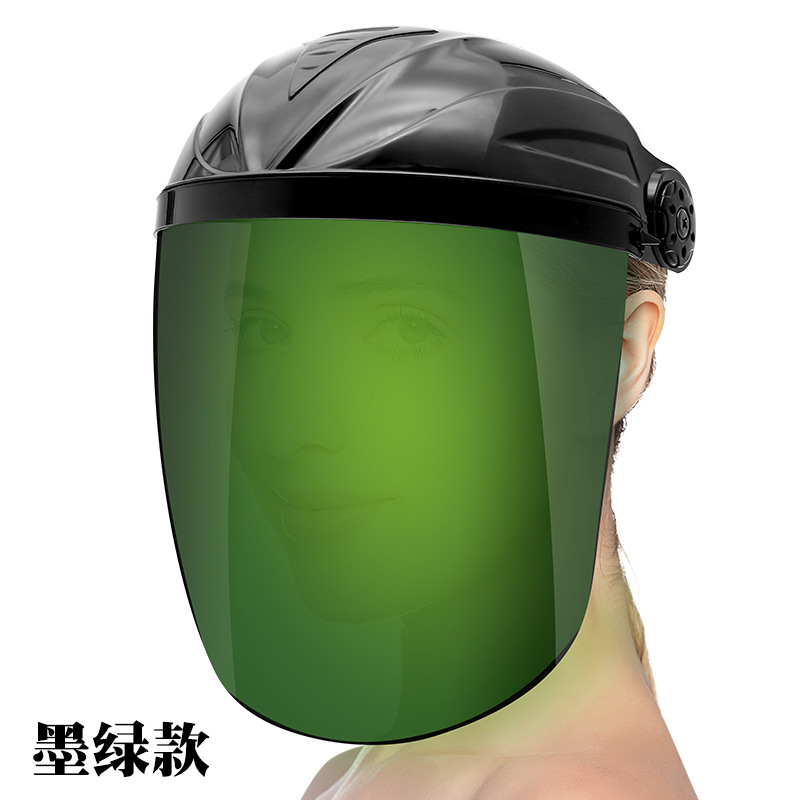 High Transparent Protective Face Shield Polished Welding Anti-Splash Mask Anti-Impact Dustproof Welder Transparent Full Face Head Cover
