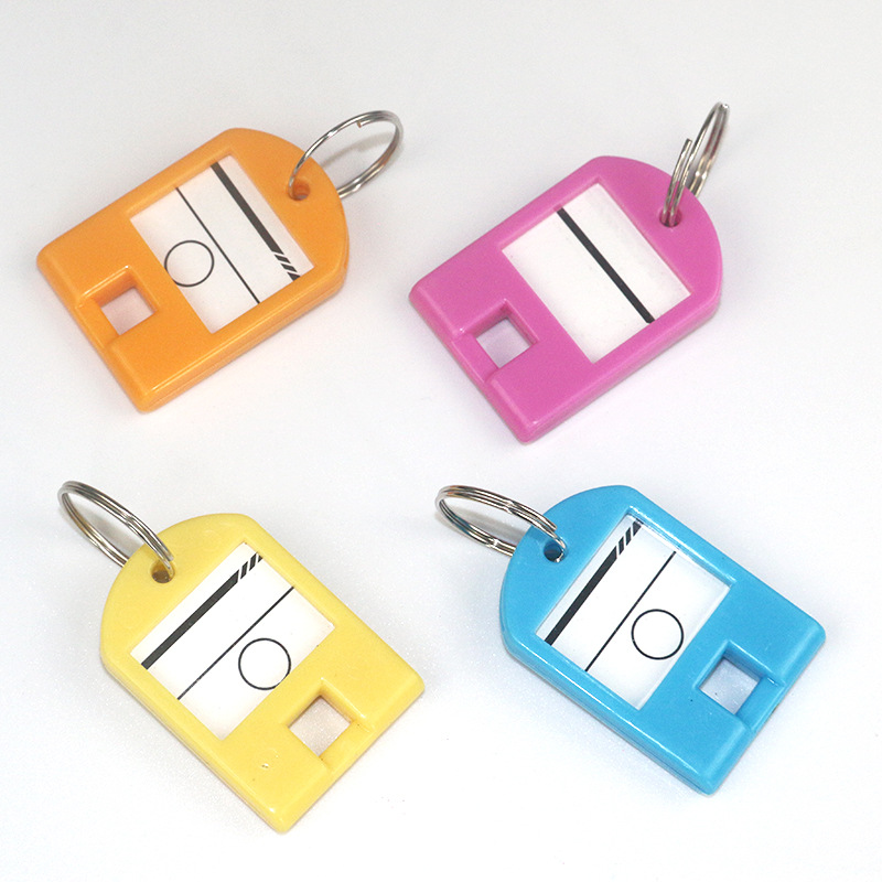 全新abs 4027房形塑料彩色钥匙牌分类标签号码牌钥匙扣收纳管理