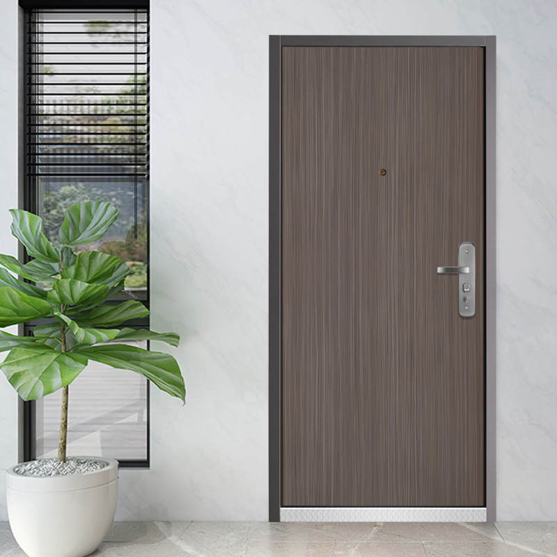 伊诺防盗门 家用甲级安全门 商品房入户门出租进户大门木纹子母门