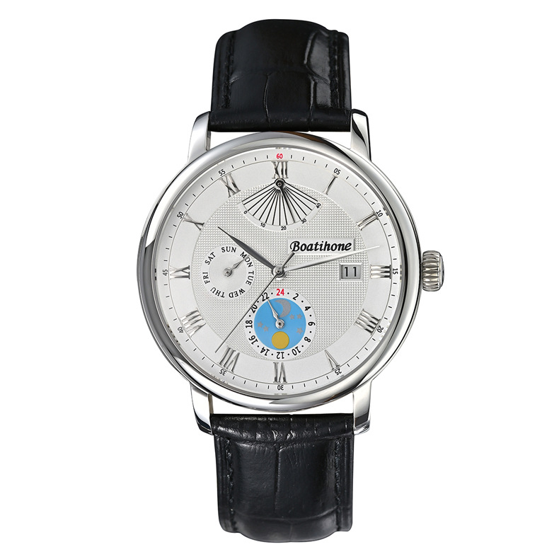 加工订制分销代理新品手表男士防水自动机械男表真皮表带一件代发