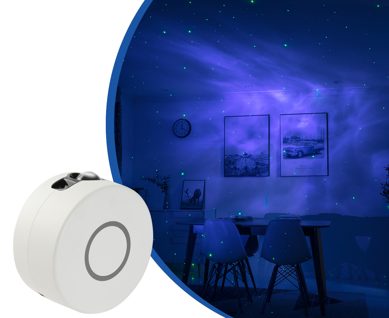 2021 New Starry Sky Projection Lamp Seven-Color Night Light LED Laser Nebula Light Bedroom Led Projection Lamp