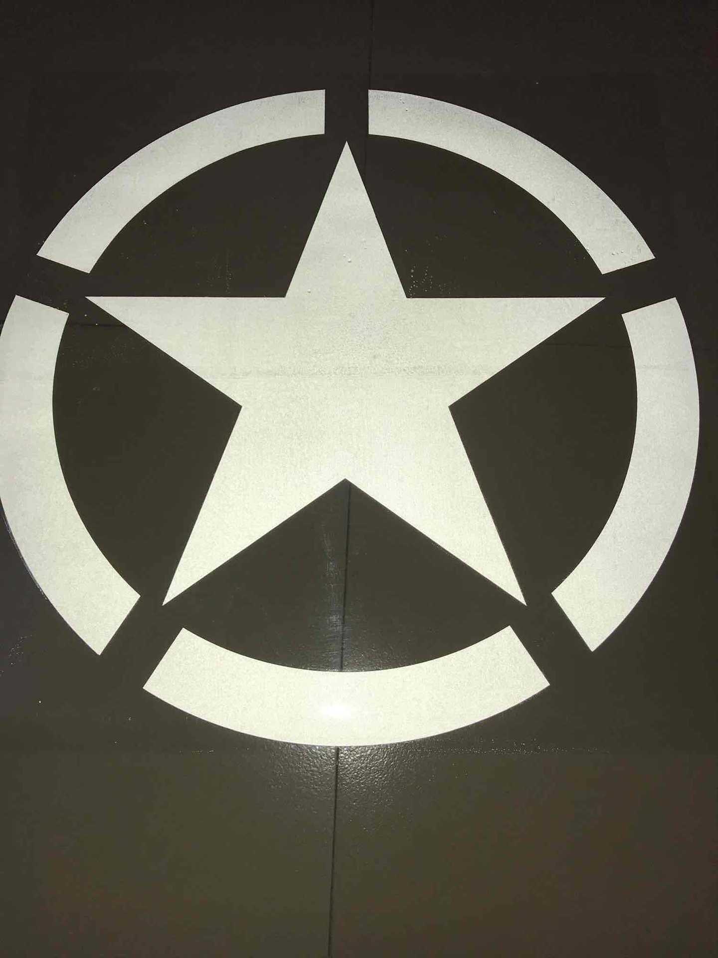 兄弟连五角星反光汽车车贴纸引擎盖贴二战改装机盖装饰拉花-阿里巴巴