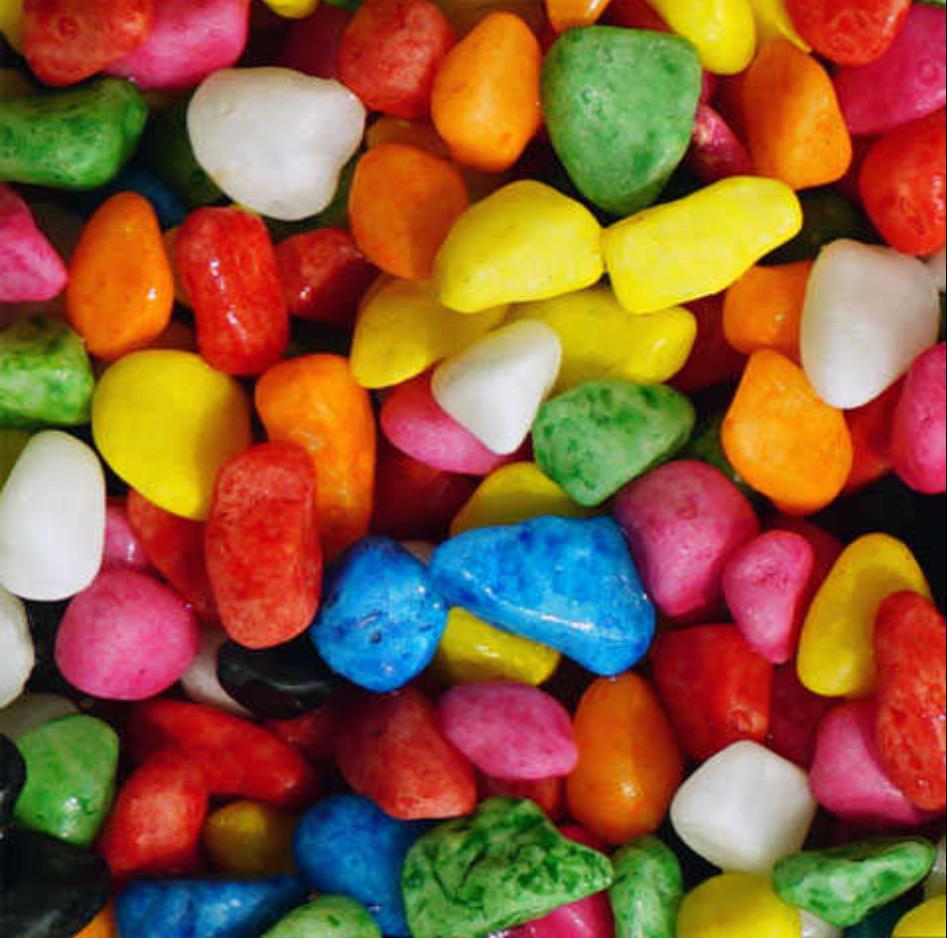 五彩石头彩色小石子鱼缸装饰水族箱低沙花盆多肉铺面白色小石子