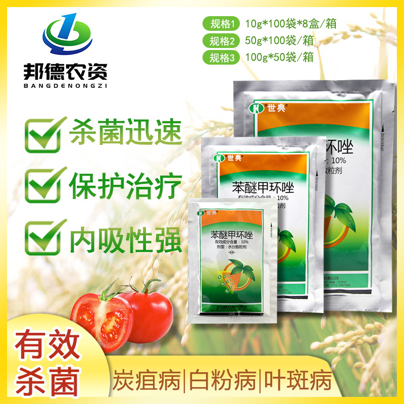 瑞德丰世典 10%苯醚甲环唑 花卉炭疽病白粉病农药杀菌剂50g