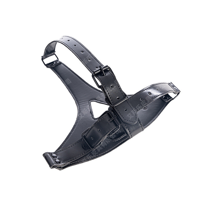 成人面具加强马具型阳具口塞可拆卸面罩口罩调教训奴欧美情趣用品