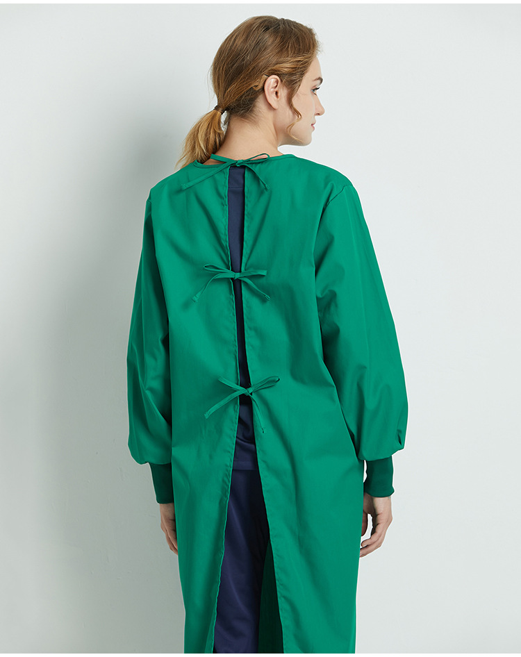 铂雅防静电防水防油手术衣透气墨绿色手术室罩袍可重复使用8025b