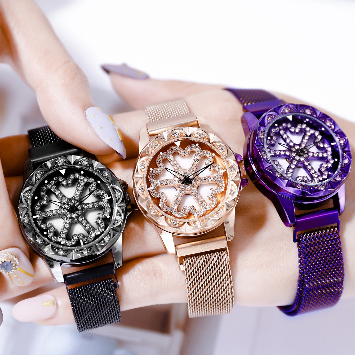 2020新款转盘手表女士网红抖音同款休闲石英机芯日韩腕表