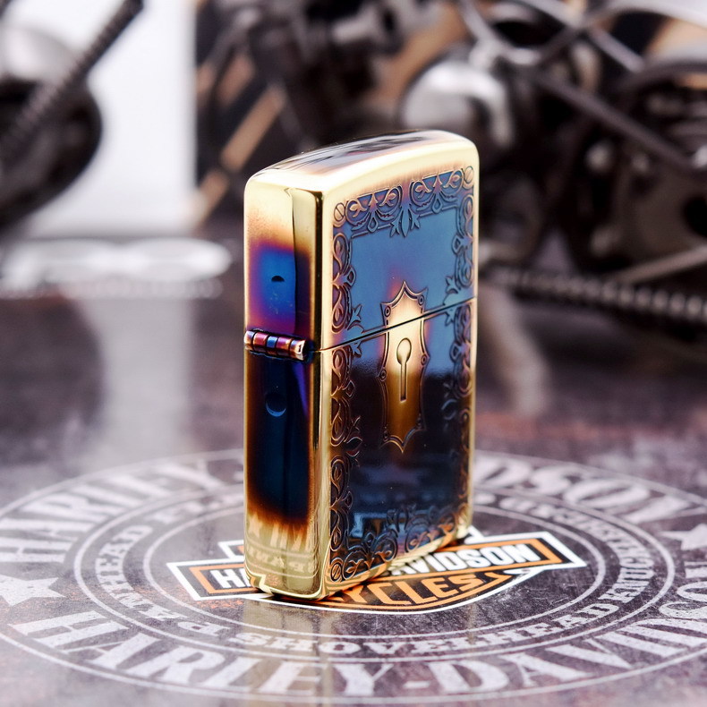 正品zippo 日版限量版 熏旧系列 熏铜财富之门