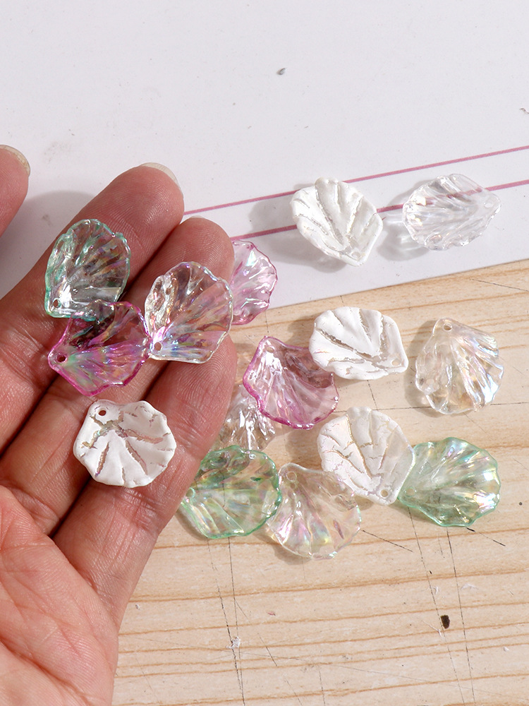 幻彩花朵贝壳奶油胶手机壳树脂饰品配件diy材料手工自制水晶滴胶