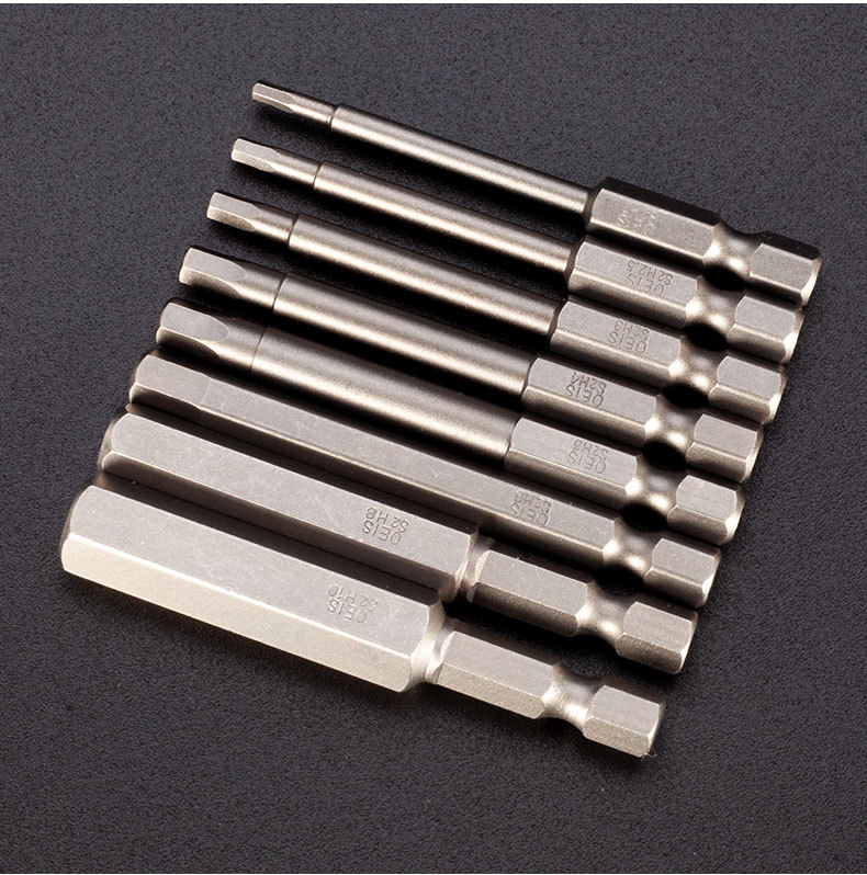 oeis气动内六角批头带磁电钻电动气动螺丝刀起子头风批嘴枪头65mm