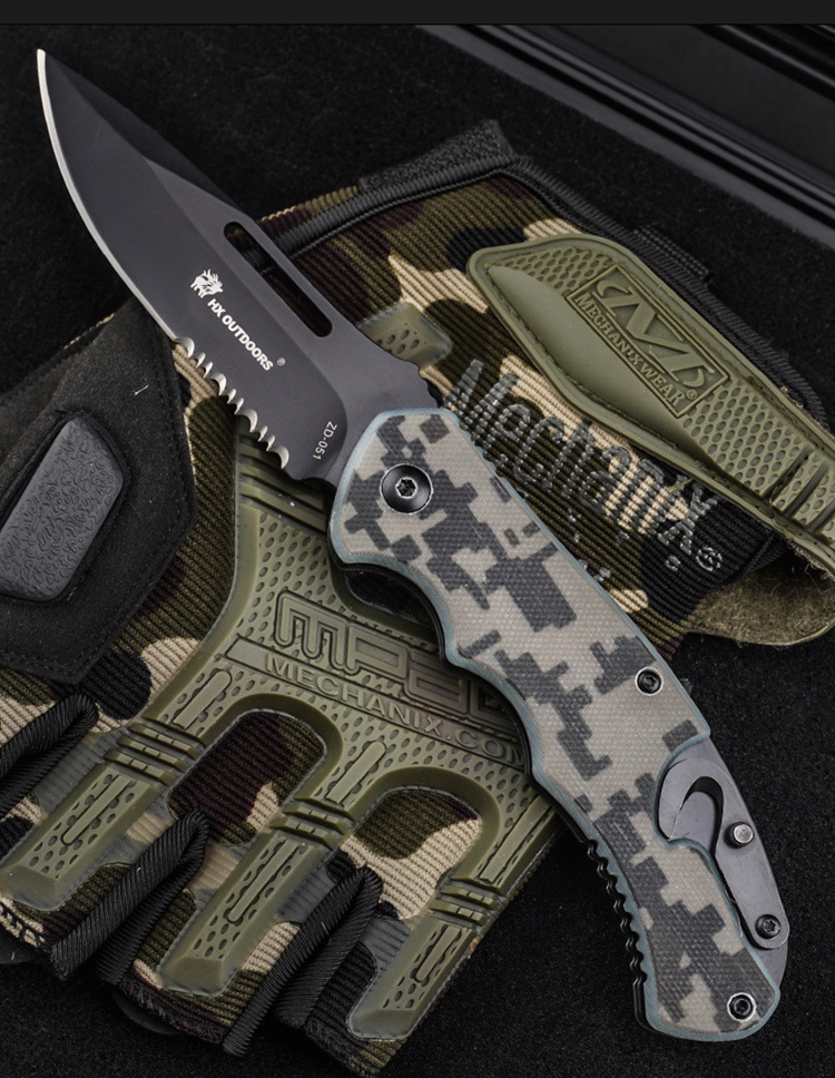 汉道sas折叠多功能战术刀野外求生军刀折刀防身随身刀具户外小刀