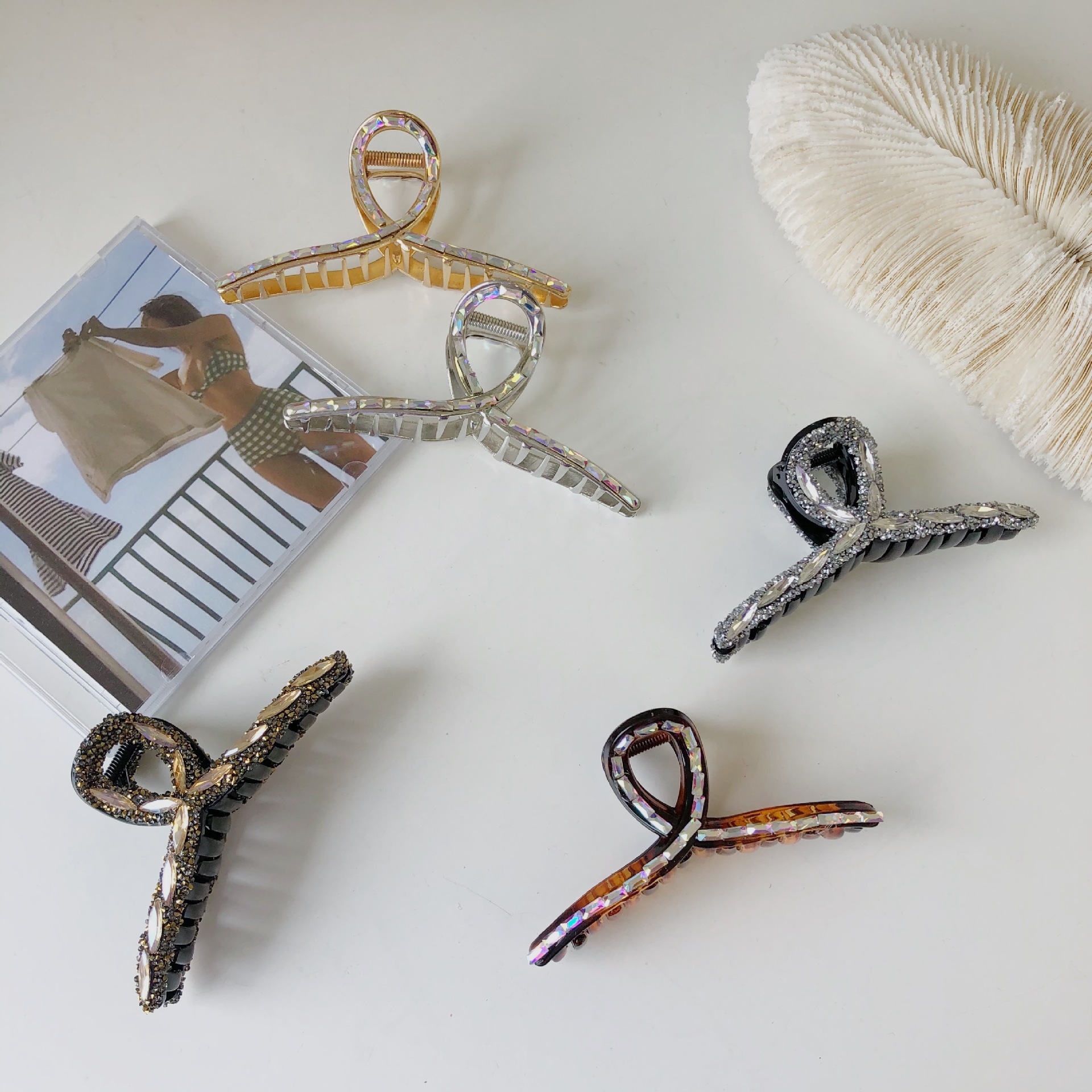 金属鲨鱼夹后脑勺抓发夹女韩国ins头发抓夹头发夹子 韩式盘发头夹