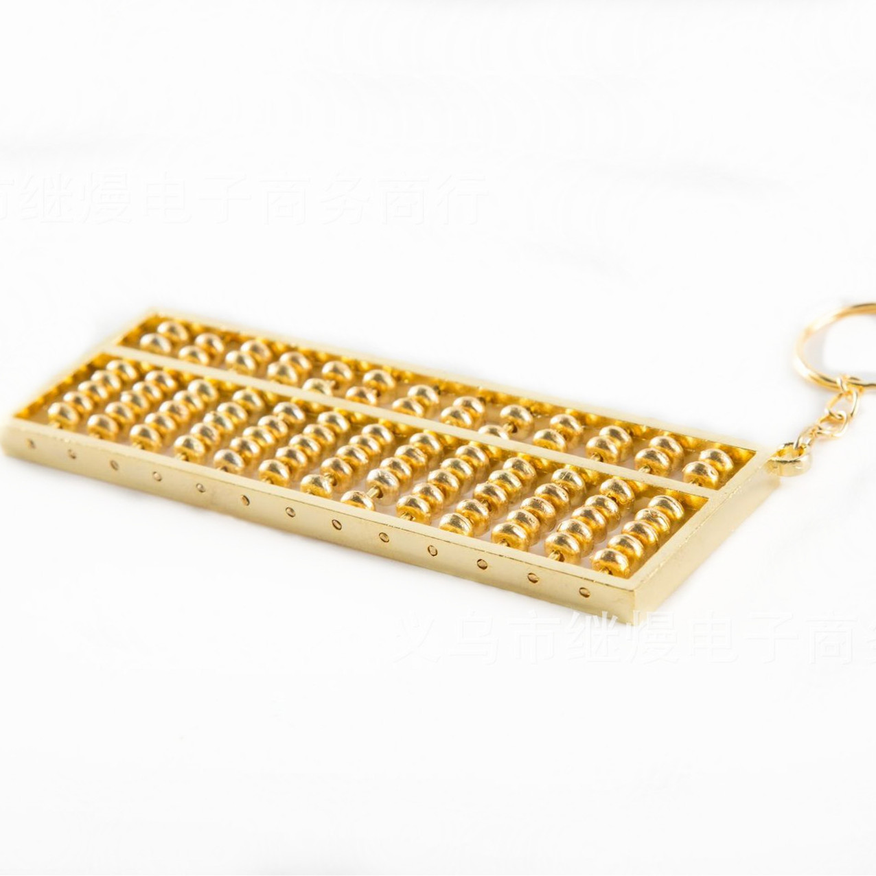 厂家直供抓周小算盘钥匙扣宝宝一周岁生日抓阄男女孩婴儿金算盘