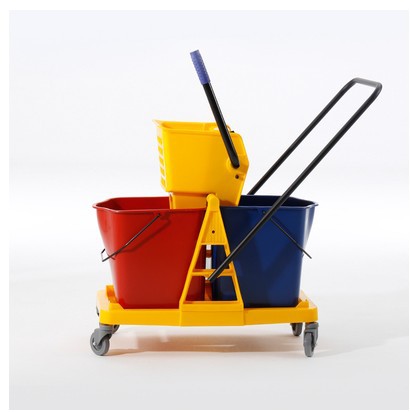 厂家直批白云af08073 大号双桶榨水车 46l挤水车墩布桶清洁桶