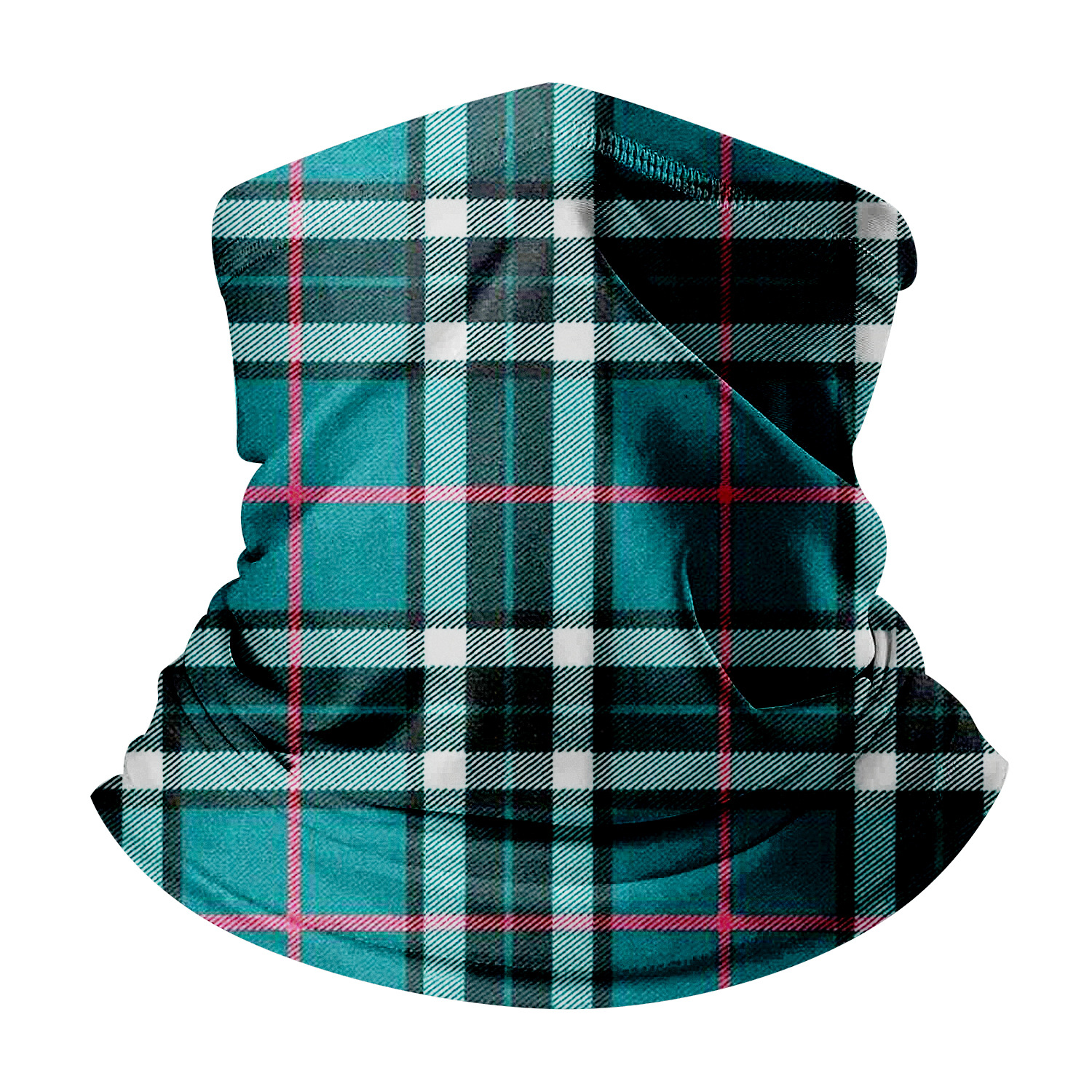 魔术巾来图定制大格子图案 休闲气质文艺百搭多功能围巾防风头巾