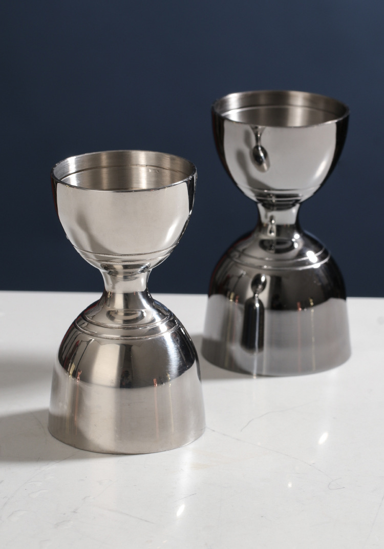 304不锈钢调酒印第安量杯 量酒器 盎司杯双头量杯 创意金属量酒器