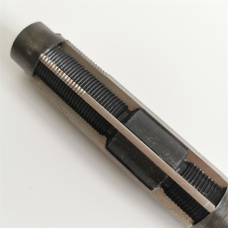 手用可调铰刀连杆铜套直柄绞刀高速钢捻把式可调扩孔铰刀11.75-54