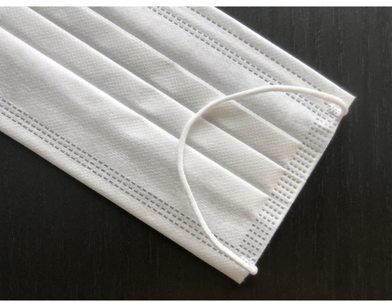 白色三层一次性民用口罩大厂批发直销无纺布熔喷布口罩成人口罩