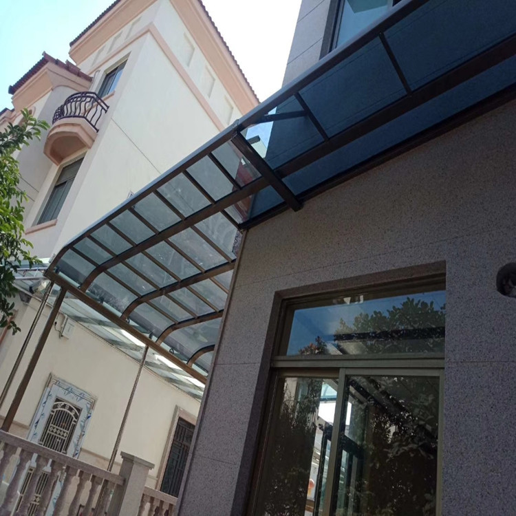 家用楼顶遮阳雨棚屋檐庭院雨搭雨篷户外窗台防雨无声耐力板雨棚