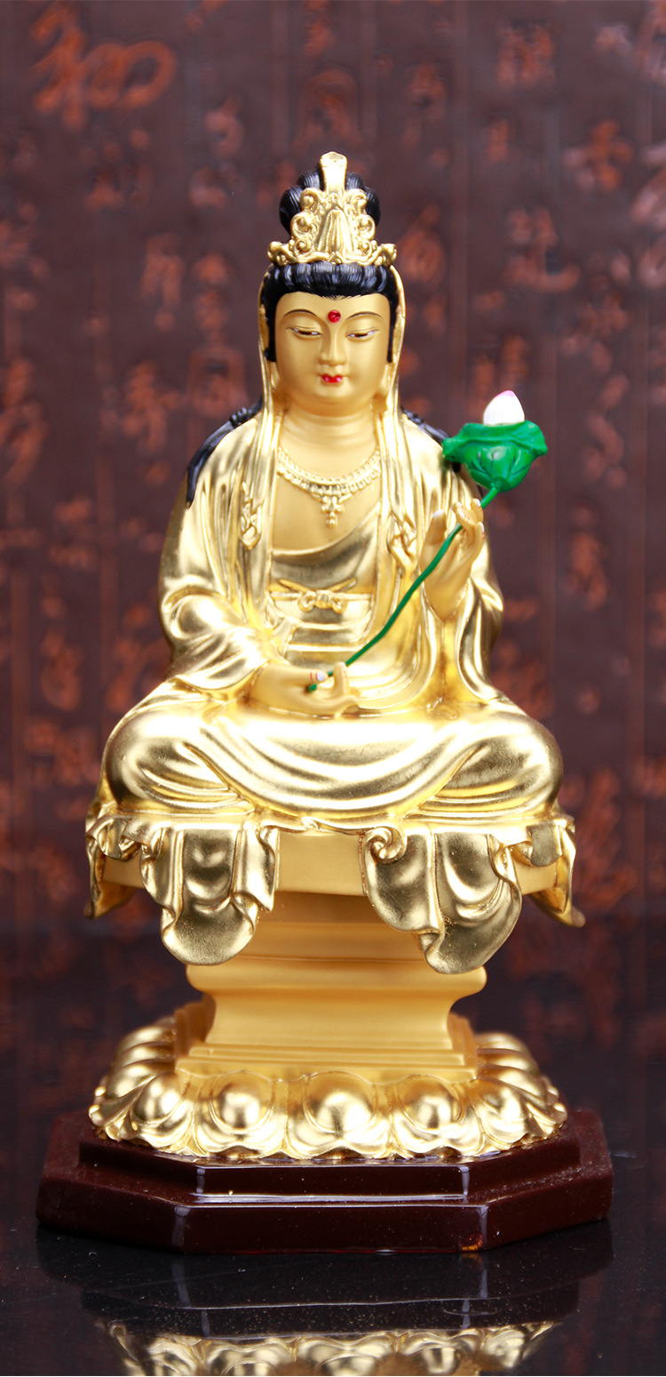 西方三圣观音菩萨大势至阿弥陀佛像摆健保平安招财家居送子观世音