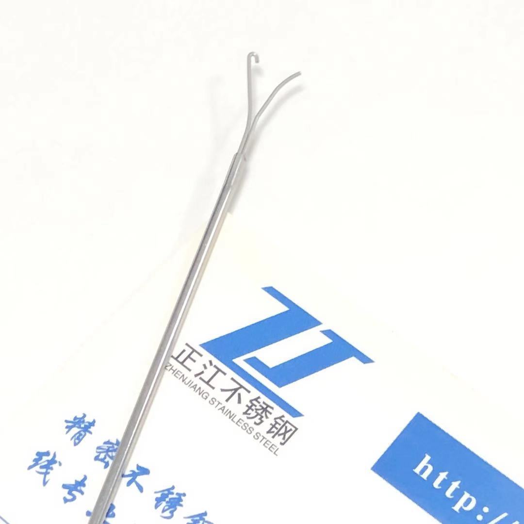 医用缝合穿刺夹线器 腹壁缝合穿刺针 勾线针 不锈钢穿刺针定制