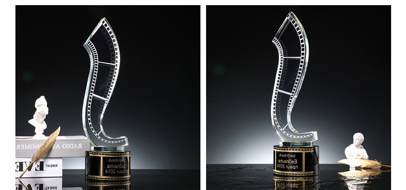 短视频电影节导演员水晶奖杯定制话剧比赛拍照摄影师影视节目