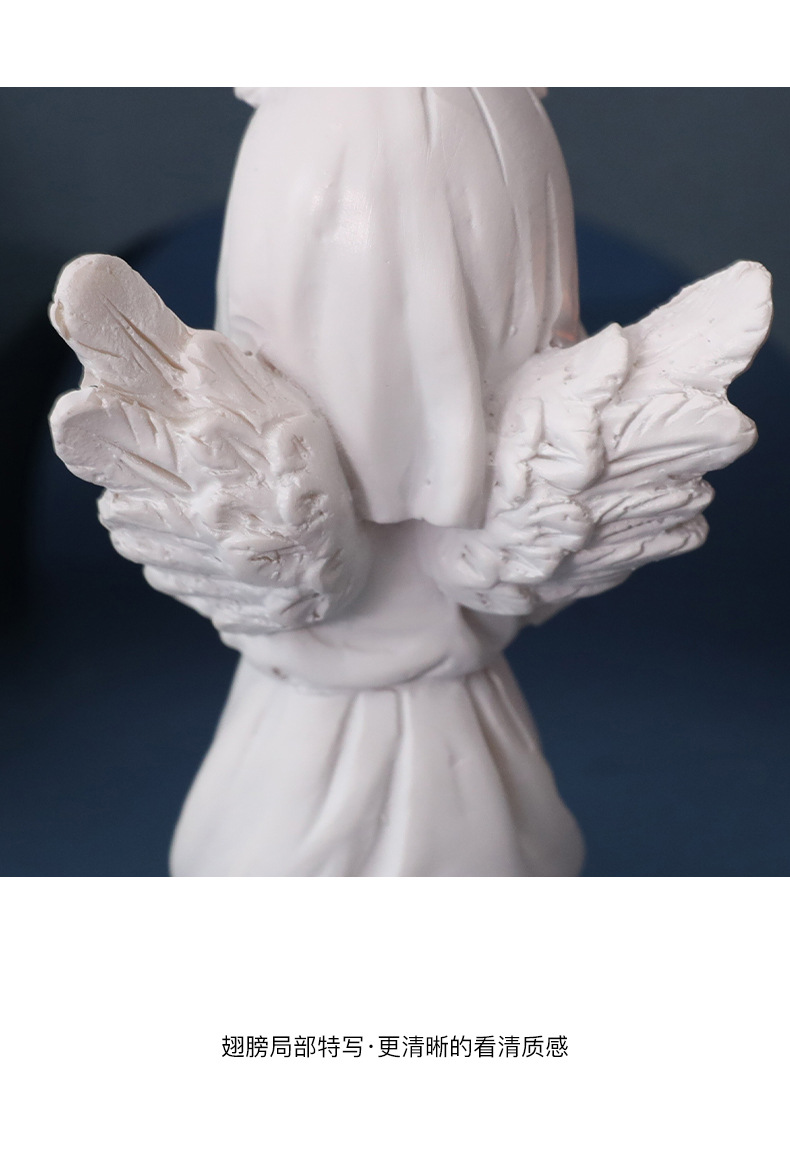 北欧祈祷小天使创意迷你带翅膀丘比特工艺品桌面装饰橱窗道具摆设