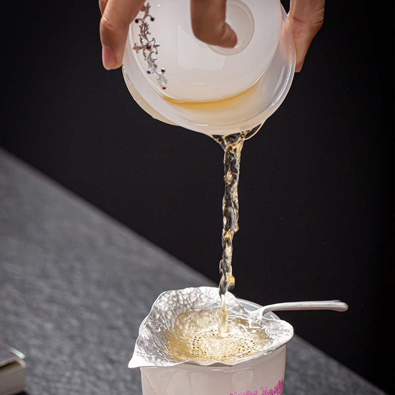 日式变色樱花茶具套装家用客厅简约琉璃玉瓷功夫茶杯盖碗茶海送礼