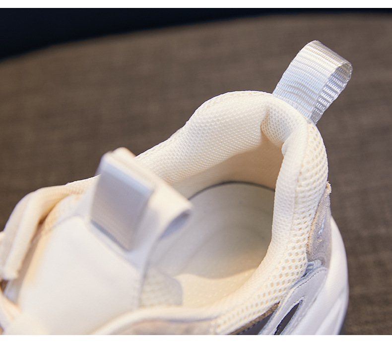 真皮老爹鞋女2020秋季新款韩版吸膜底女鞋白搭运动休闲鞋批发鞋子