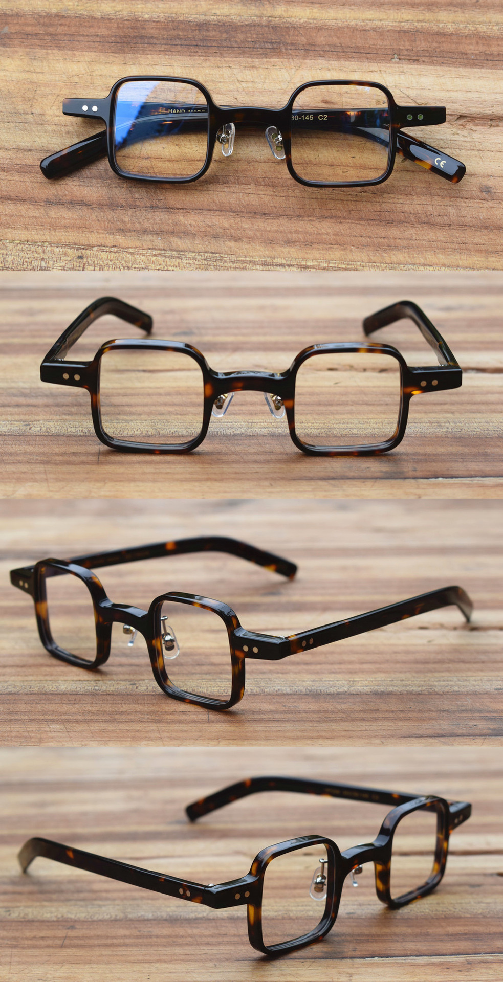 个性近视复古小框正方形眼镜架全框眼镜框民国风手制板材深圳品质