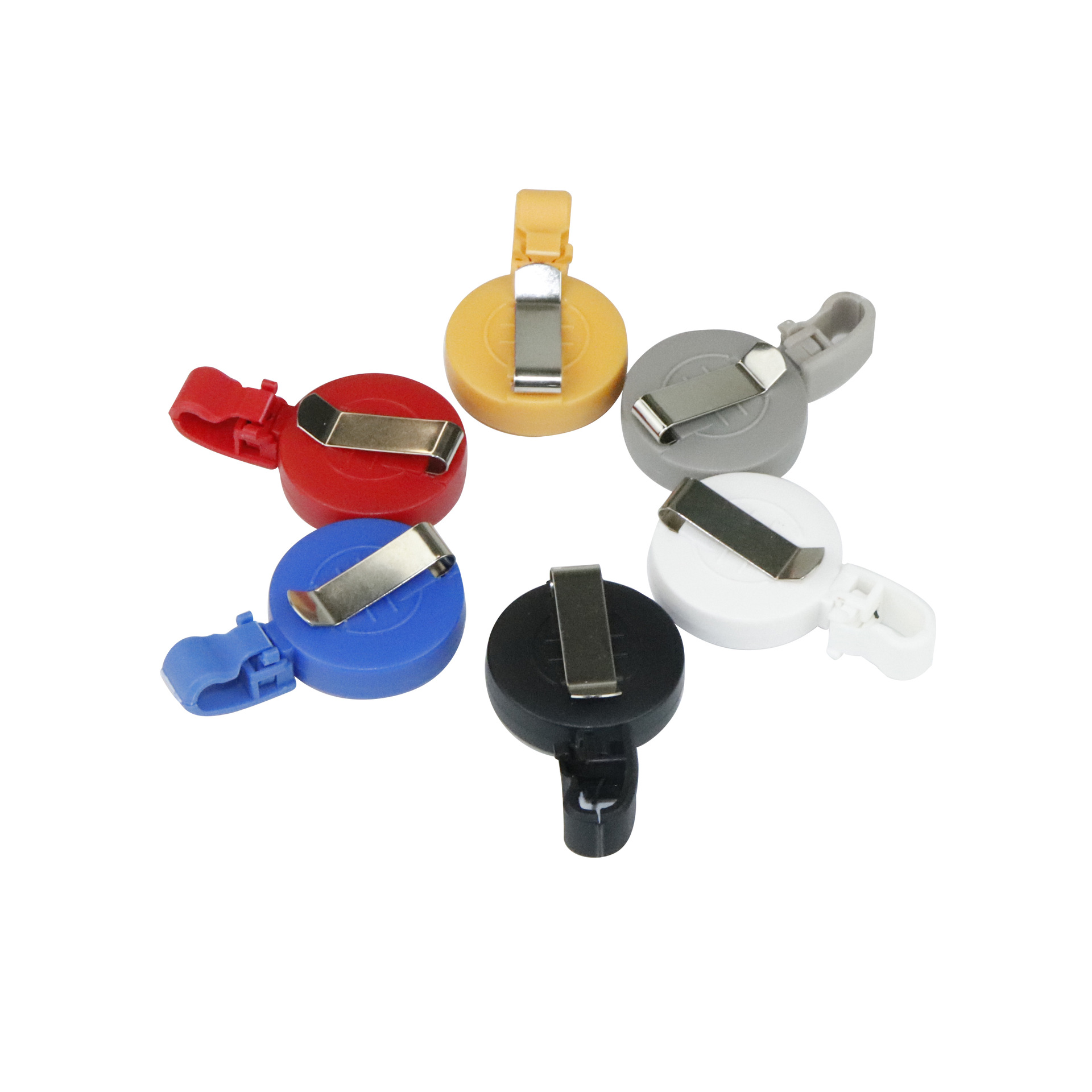 防丢款证件扣磨砂易拉扣 塑料 胸卡扣伸缩易拉得钥匙扣卡