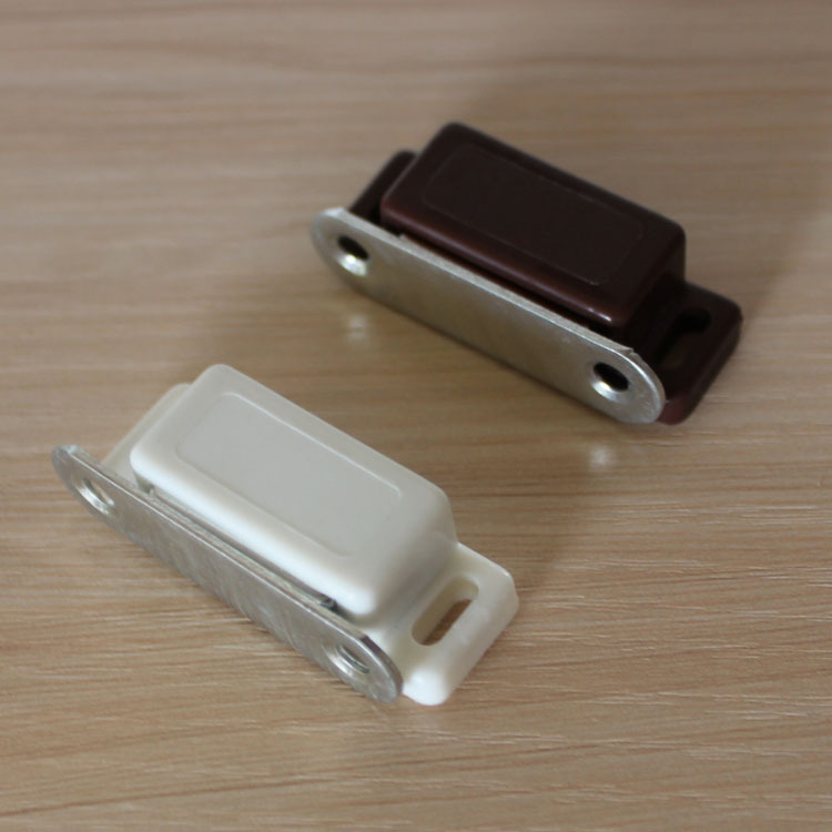 门吸棕色塑料门吸磁铁衣柜门磁铁磁吸厂家批发塑料柜吸美恬