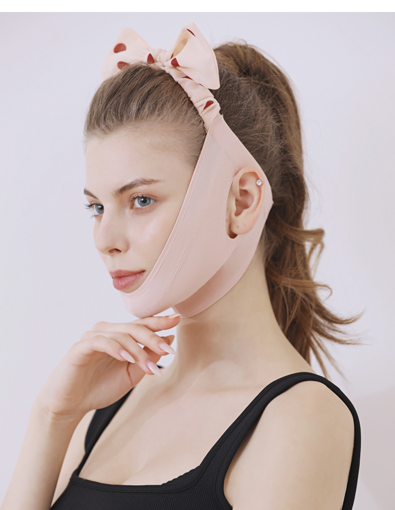 蝴蝶结面雕精致小v脸功能型面雕面罩v脸塑形半脸面雕提亮肤色