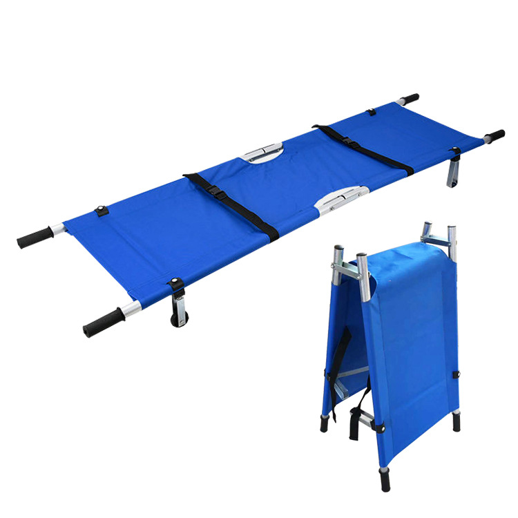 厂家批发 二折铁管担架 两折救援担架 牛津防水布 折叠担架
