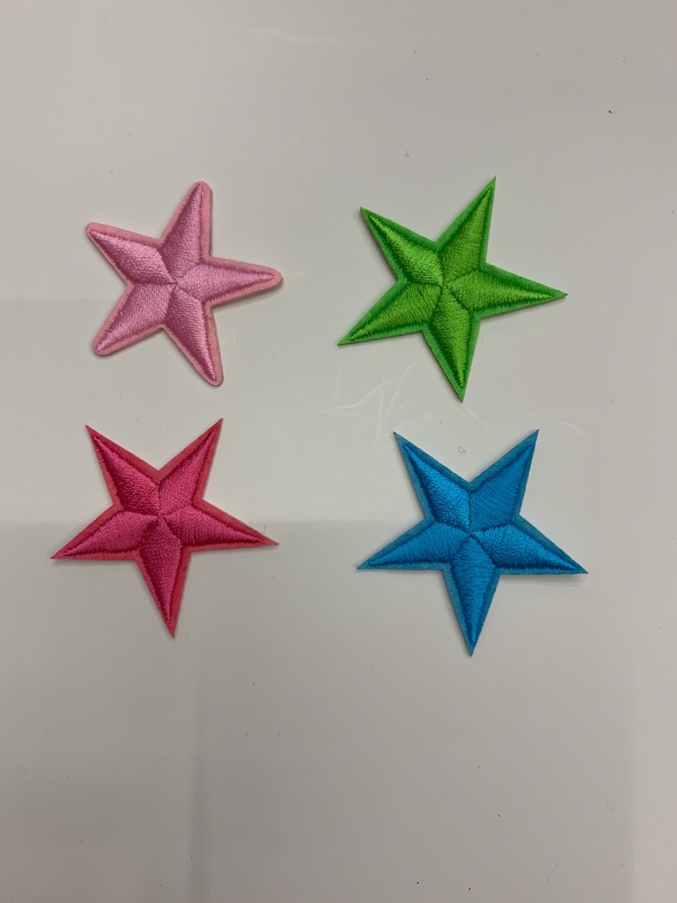 五角星电脑绣花手缝布贴 衣服补丁贴时尚布艺配饰个性现货批发