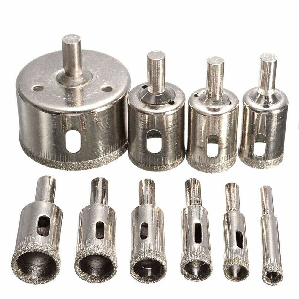 15-Piece Diamond Hole Saw Drilling Bit Set Cutting Tool 6-50mm Tile Marble Glass Perforator