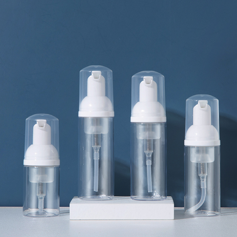 现货50ml 60ml透明泡沫瓶洁牙慕斯瓶 pet塑料分装瓶 按压起泡瓶