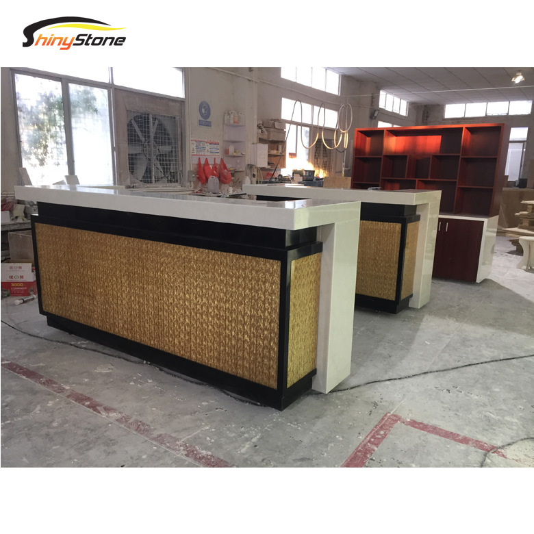 现代酒吧透光石吧台工业风餐厅饭店酒水柜台咖啡厅奶茶店