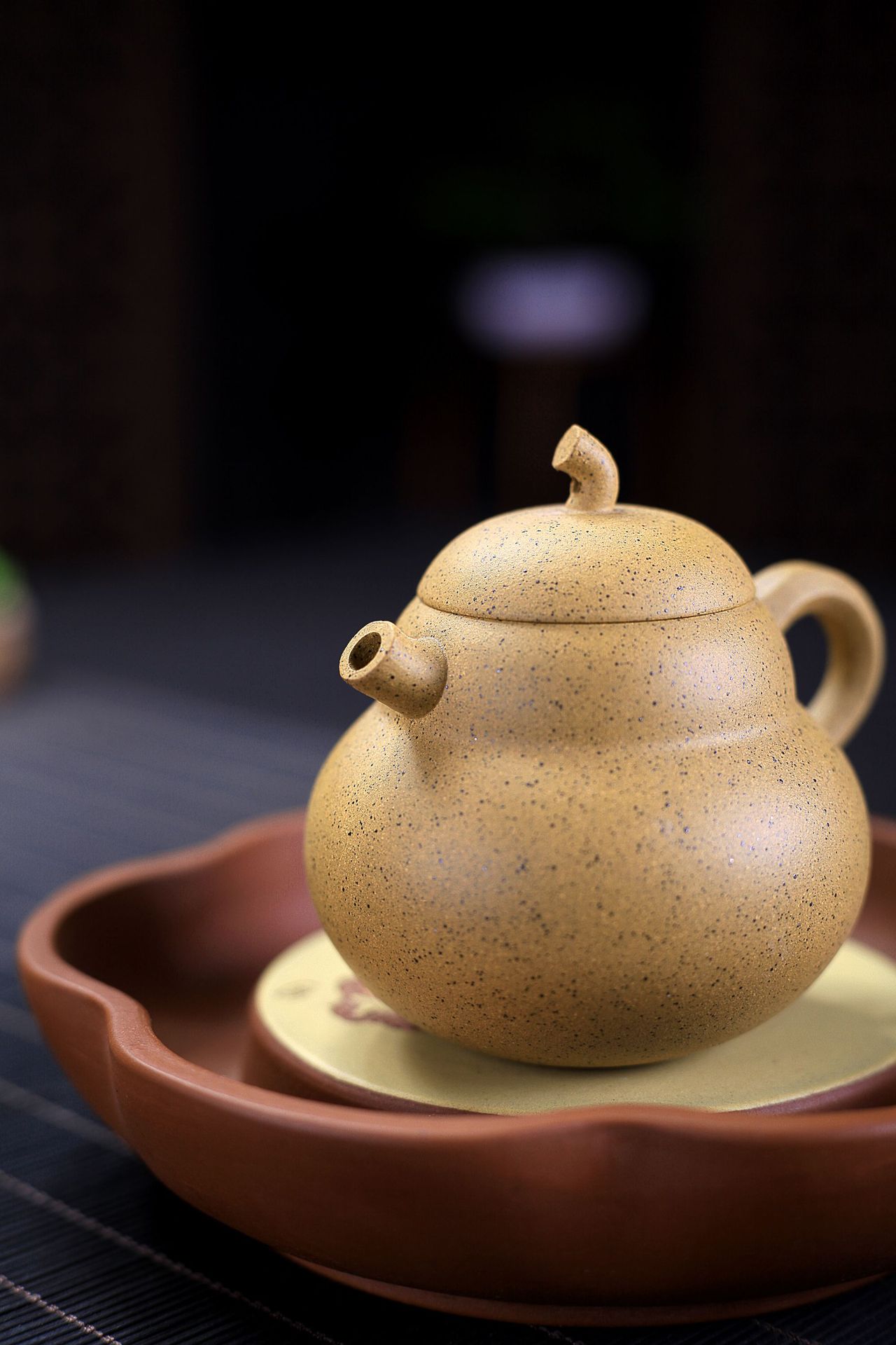 茶壶批发宜兴名家手工紫砂壶原矿芝麻段泥贴花葫芦泡茶壶茶具定制