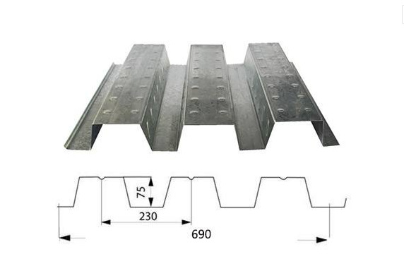 厂家自己生产楼承板 来尺寸定做 750型 搞51 厚度0.8至1.